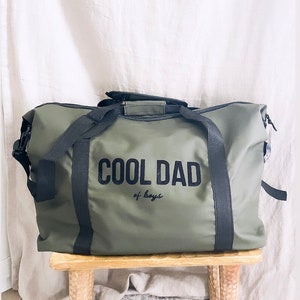 Sac de Weekend kaki personnalisé | Sac papa | Sac kaki | cadeau papa | sac personnalise | sac maternite | sac personnalise papa | grand sac