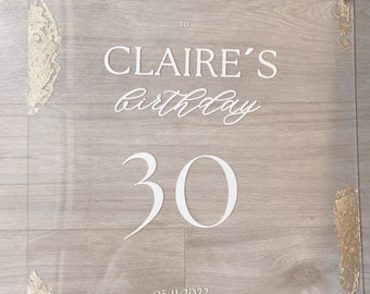 Birthday Welcome Sign| Plexiglass panel anniversary | Acrylic panel welcome wedding | Welcome sign or | marriage