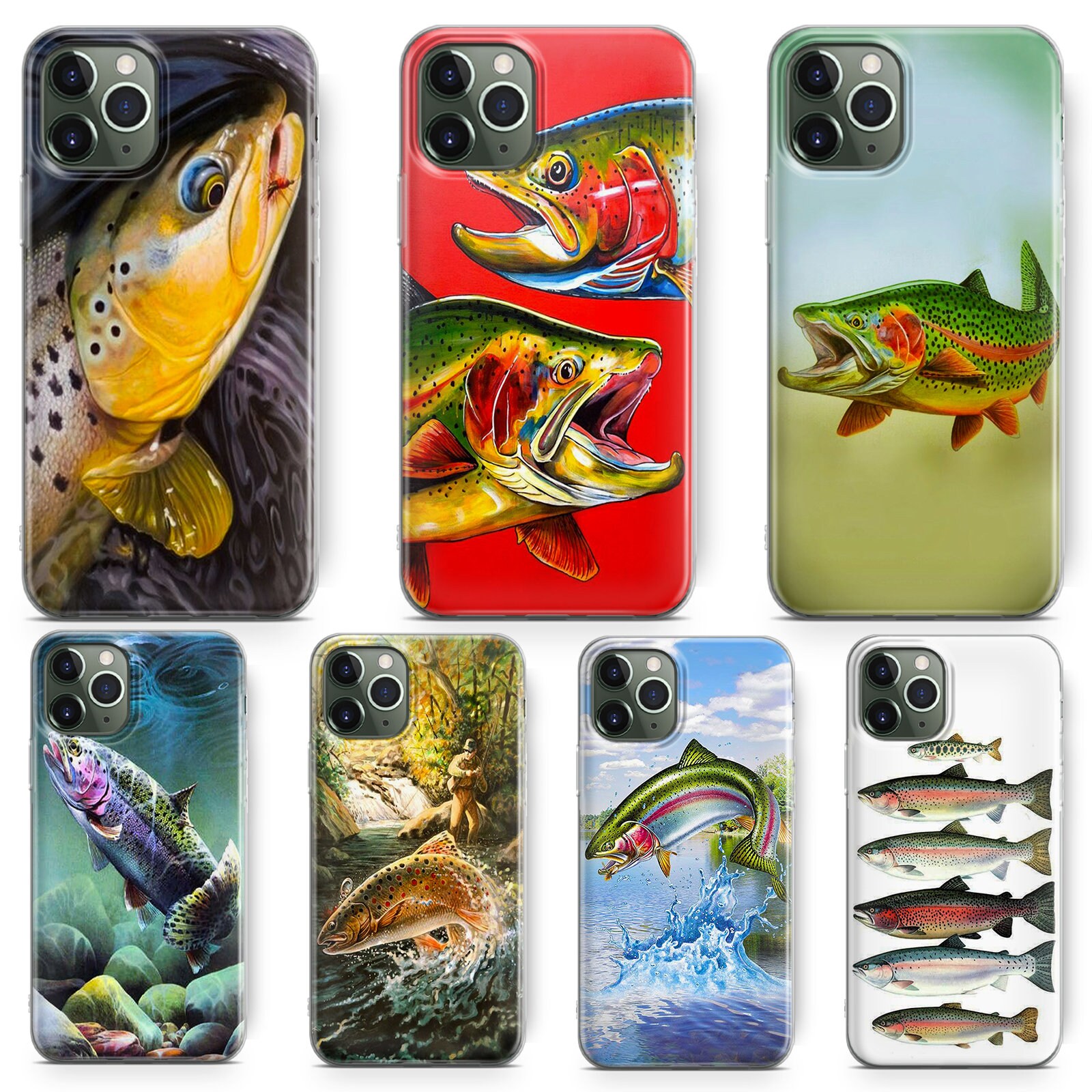  iPhone SE (2020) / 7 / 8 I'm Hooked On - Fisher Fisherman  Salmon Fishing Case : Cell Phones & Accessories