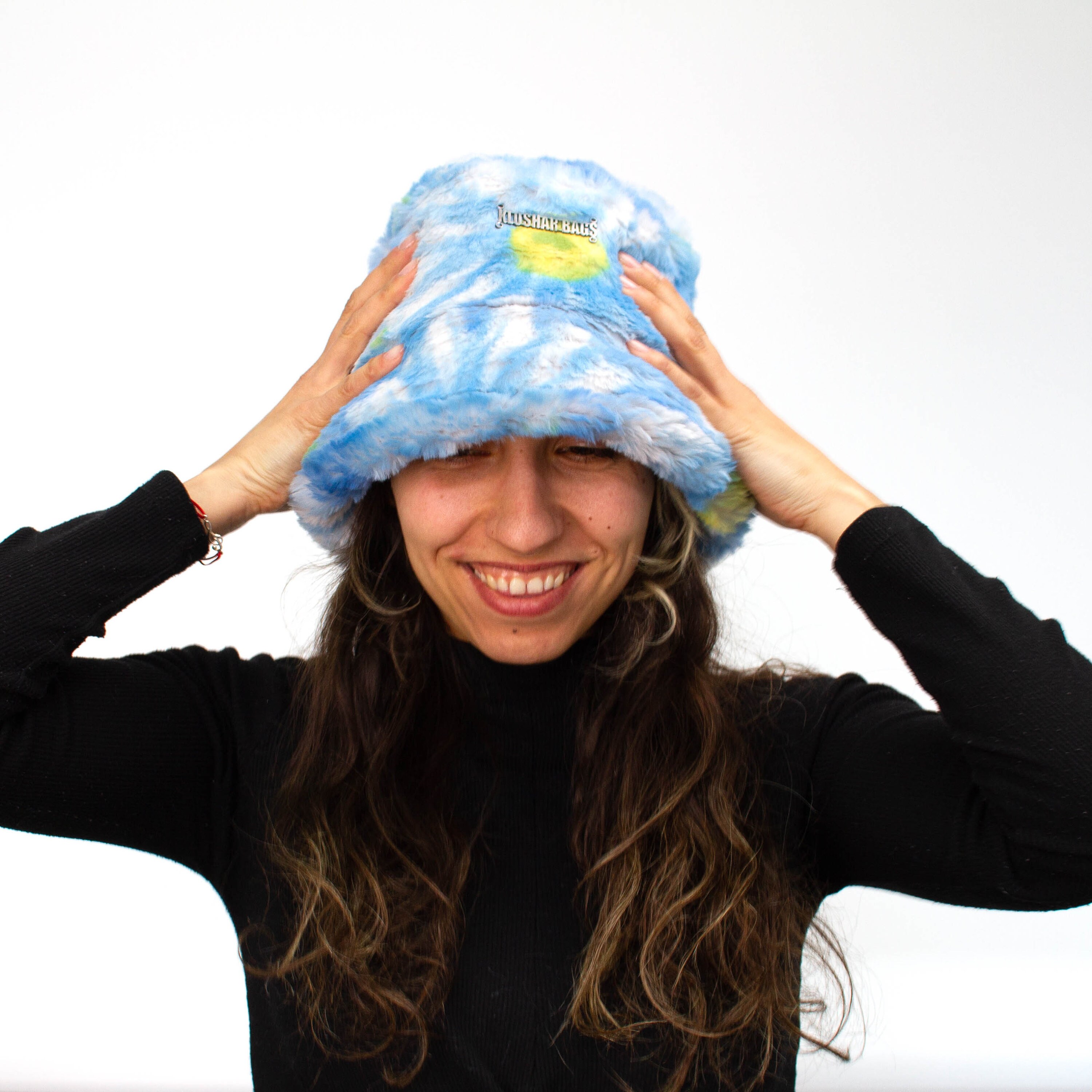 Light Blue Faux Fur Hat Capella Fur 90 