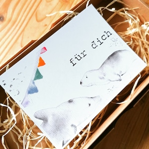 Postkarte Delfin Robbe für dich I Aquarellpostkarte A6 I Geburtskarte