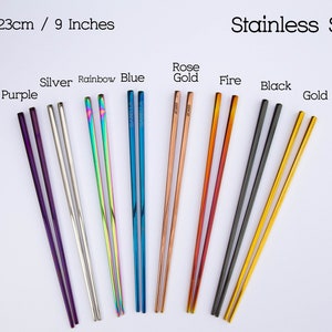 Stainless Steel Personalized  Chopsticks - Engraved chopsticks - Custom Chopsticks