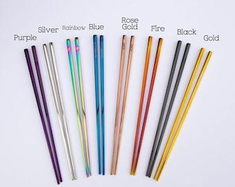 Personalized Stainless Steel Chopsticks: Engraved Custom Cutlery