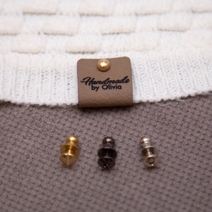 Faux leather product tags, beautiful knitting labels. image 10