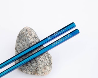 Personalized Stainless Steel Chopsticks: Engraved Custom Cutlery