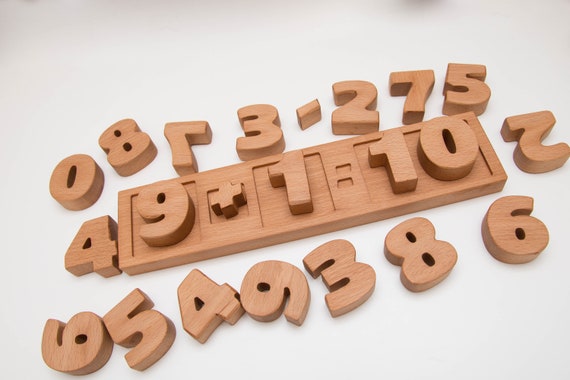 wooden number toys