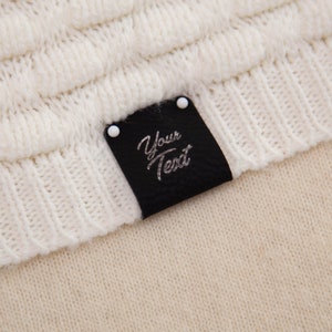 Faux leather labels. Personalised vegan labels. Knitting labels, leather tags for crochet. image 4