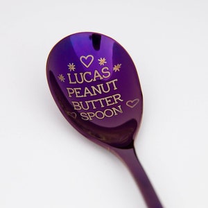 Personalized Peanut Butter Spoon: Engraved Stainless Steel Coffee Spoon