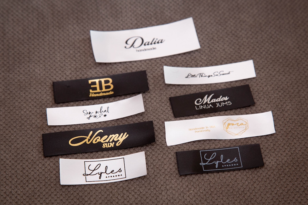 Custom Satin Sewing Labels: Knitting Product Tags - Etsy