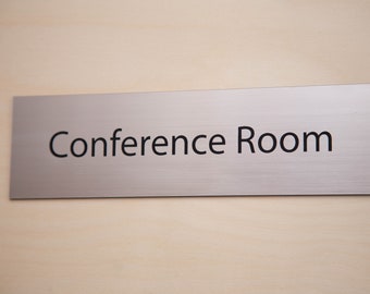 Conference room sign. Custom door plaque. Golden sign, custom Laser Engraved Acrylic Sign.