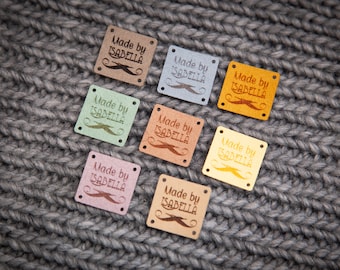 Personalisierte Kunstleder Tags: Benutzerdefinierte Strick- & Häkeletiketten