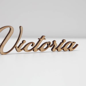 Party place card, laser cut names. Wedding place names, table name cards. Wood place card image 3