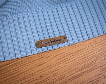 Produktanhänger mit Silber- und Goldbeschichtung, Stricketiketten, Nähanhänger