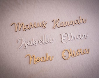 Place cards laser cut wooden names wedding essentials personalised party table decor