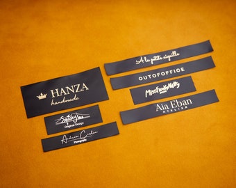 Individuelle Satin-Nähetiketten: Personalisierte Stricketiketten