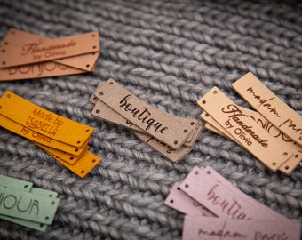 Personalisiertes Namensetikett zum nähen von Stricksachen