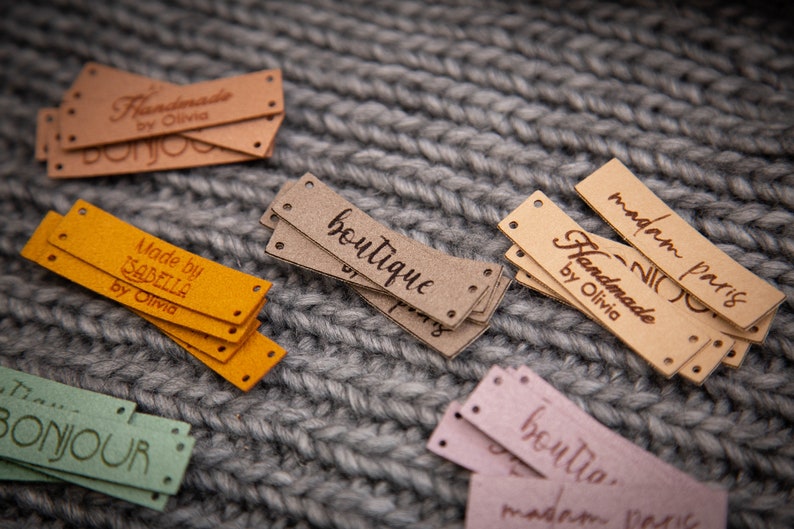 Custom sewing labels, tags for knitted items image 1