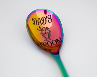 Cucchiaio Per Gelato Personalizzato Per Papà - Regalo Divertente Per Compleanno O Natale Da Figlia E Figlio - Acciaio Inox Inciso Con "La Paletta Del Gelato Di Papà" - Ideale Per Amanti Del Gelato