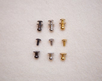 Beautiful Rivets with screw for knitting or leather products. Ball head Screw Golden, Silver, Black Stud Rivets. Label rivets, screw rivet