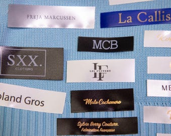 100 benutzerdefinierte Satin Nähetiketten: Produkt Tags stricken
