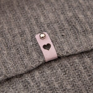 Mix colours Faux leather labels with heart and rivets image 6