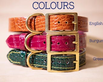 Personalisiertes Hundehalsband, Hundehalsband aus Leder, Personalisiertes Hundehalsband, Hundehalsband mit Gravur, Hundehalsband mit Namensschild