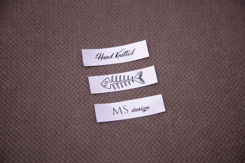 100 x Satin custom sewing labels. Beautiful knitting labels, product tags. Satin labels. image 10