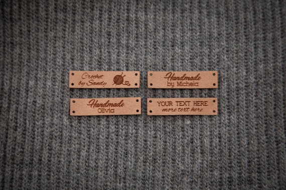 Tags for Handmade Items, Labels for Handmade Items, Leather Labels, Faux  Leather Tags, Vegan Leather Labels, Set of 25 