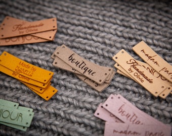 Nähetiketten aus veganem Leder: Personalisierte Produktetiketten