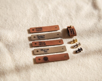 Beautiful Custom rivet labels , product tags . Knitting tag, knitting label.