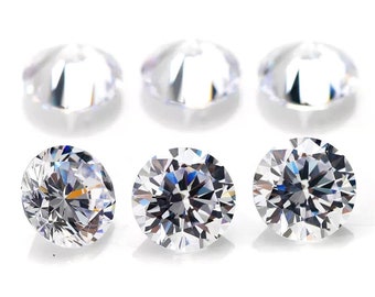 Cubic Zirconia Stone Round Shape Brilliant Cut Loose CZ Stones Synthetic Gems Beads For Jewelry 2mm-2.75mmmm AAAAA