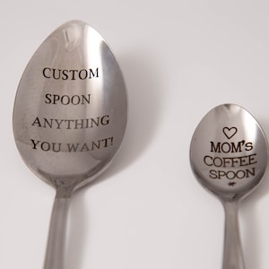 Personalized spoons / Beautiful Custom spoon / Birthday gift engraved spoon / peanut butter spoon