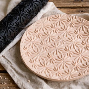 Pottery Texture Roller for Clay, Ceramic Clay Stamp Roller, Polymer Clay Embossing Tool, Ceramic Texture Tool, Clay Pattern Roller