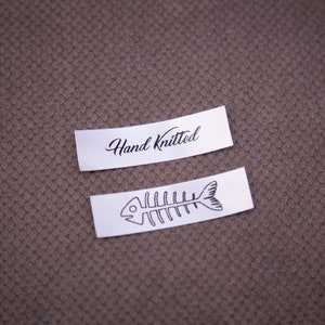 100 x Satin custom sewing labels. Beautiful knitting labels, product tags. Satin labels. image 9