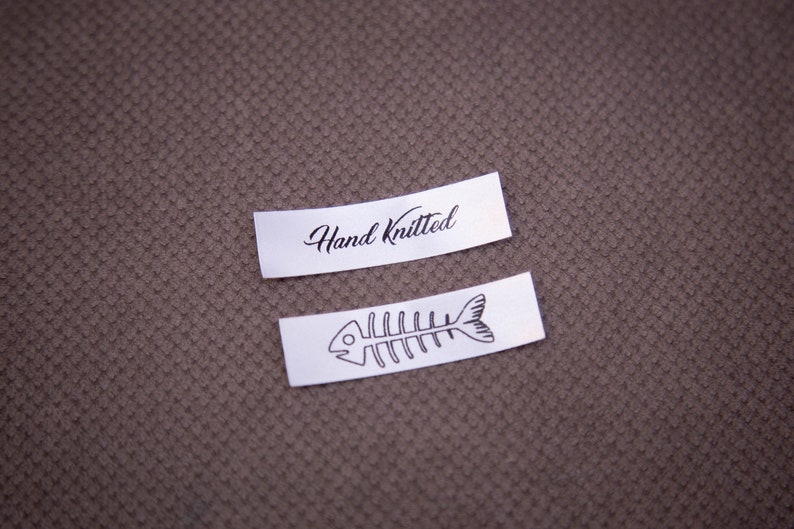 100 x Satin custom sewing labels. Beautiful knitting labels, product tags. Satin labels. image 9