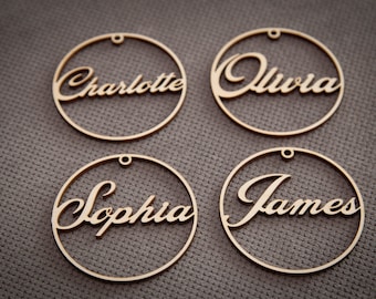 Laser Cut Wedding Place Card: Baltic Birch Table Name