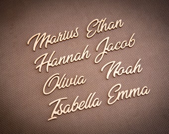 Place cards laser cut wooden names wedding favour personalised