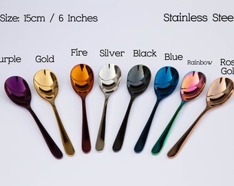 Engraved Dad&#39;s Ice Cream Spoon: Personalized Stainless Steel Spoon