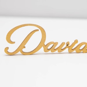 Party place card, laser cut names. Wedding place names, table name cards. Wood place card image 9