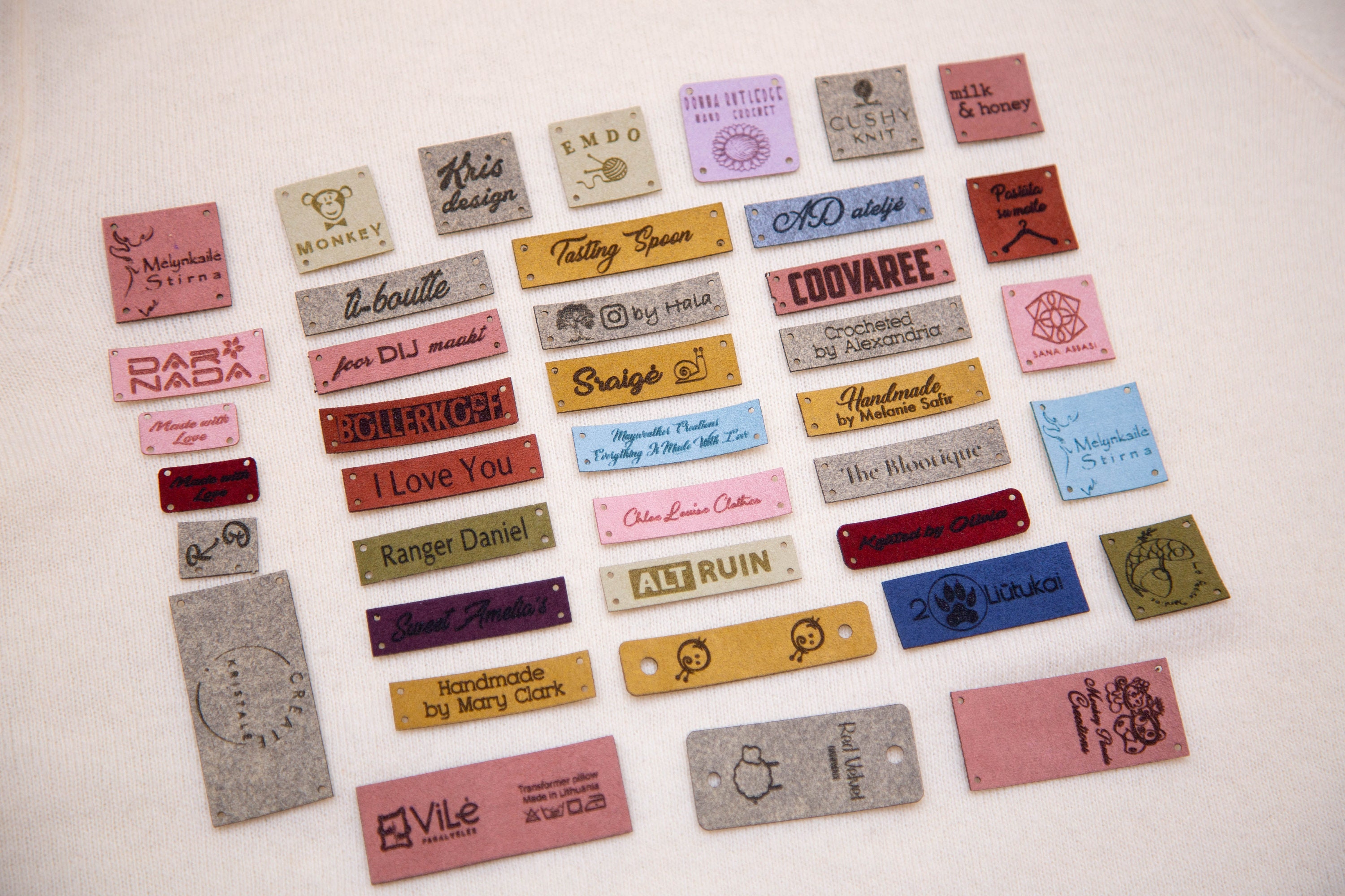 Sewing Fabric Tags, Personalized for Handmade Items or Clothing Sew on  Cloth Labels organic Cotton 