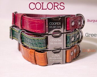 Handgefertigtes Hundehalsband aus Leder mit individueller Gravur - Personalisiertes natürliches Haustier Accessoire - Langlebig & stilvoll für Hunde