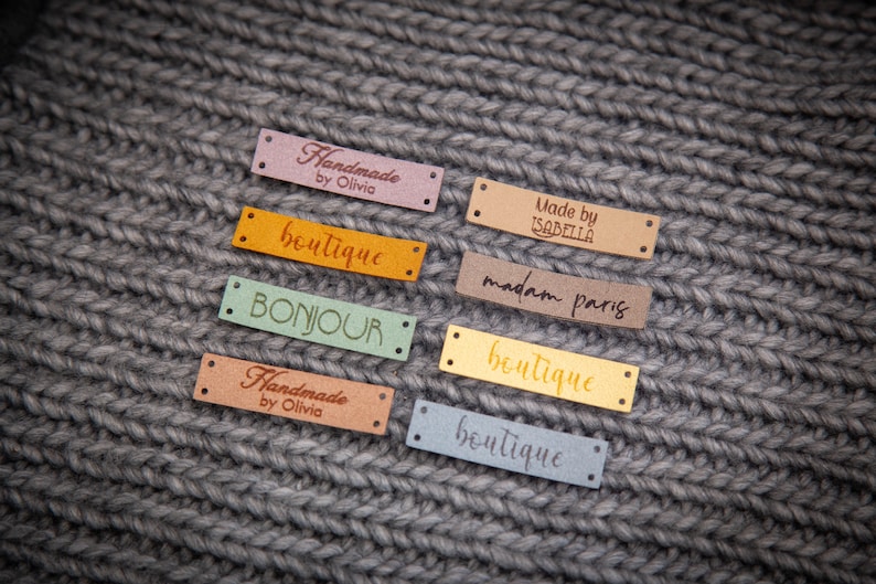 Custom sewing labels, tags for knitted items image 10