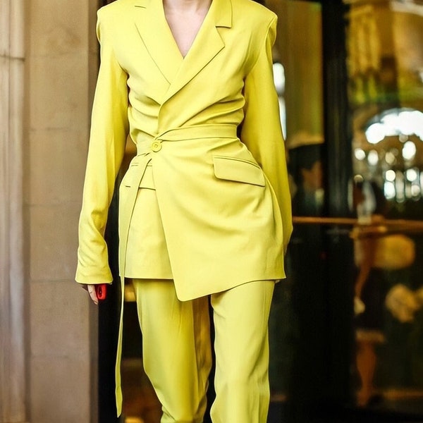 Yellow Tuxedo silk suit, yellow jacket suit , tuxedo jacket  suit yellow silk,  jacket yellow suit