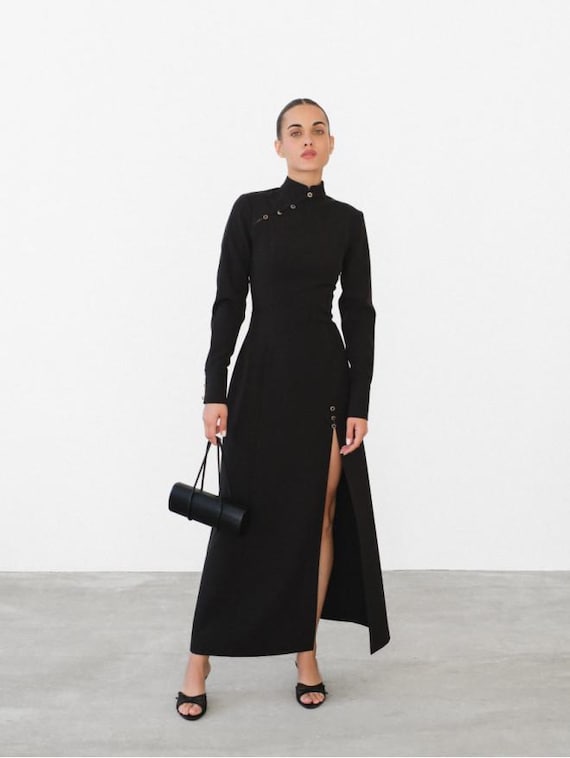 black kimono maxi dress Silk Maxi Kimono