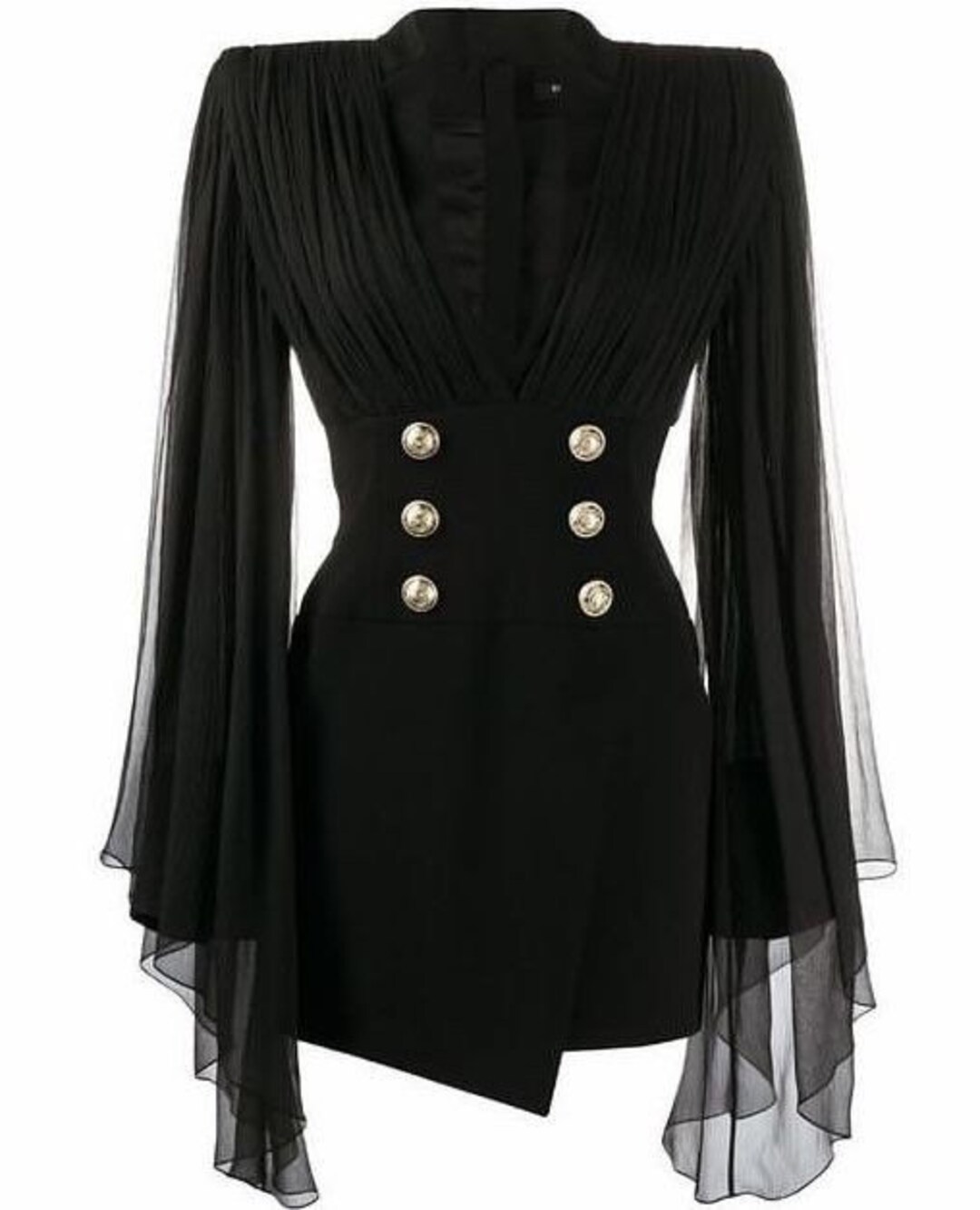 Black Dress Black Jacket Dress White Dresswhite Jacket Etsy