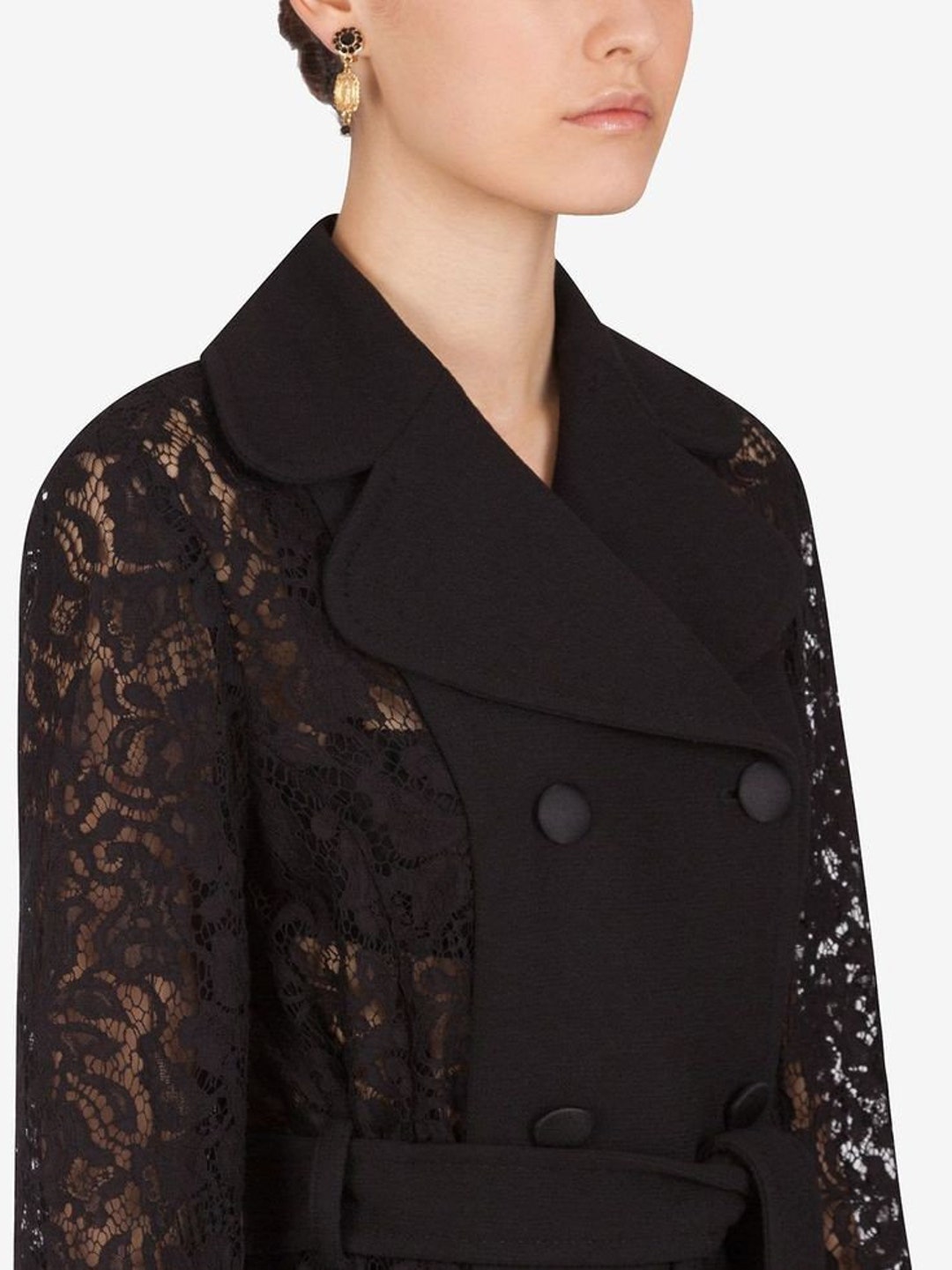 Lace trench coat sale