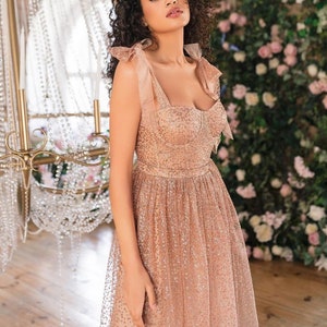 Blush wedding dress ,prom glitter shiny dress, Blush ball gown, prom corset dress, bridal glitter dress, princess dress, blush pink dress