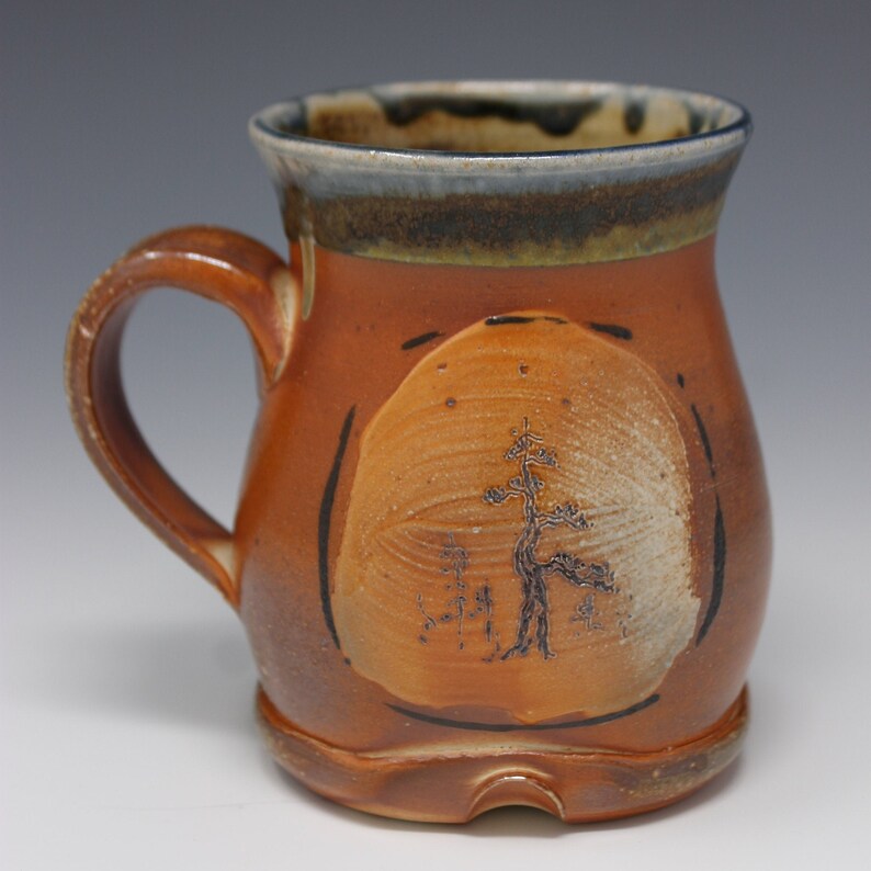 Wood Soda Fired Tree Mug