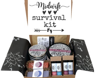 Midwife Gift | Student Midwife | Midwife Graduation | Midwife Thank You | Midwife Survival Kit Care Package for Her