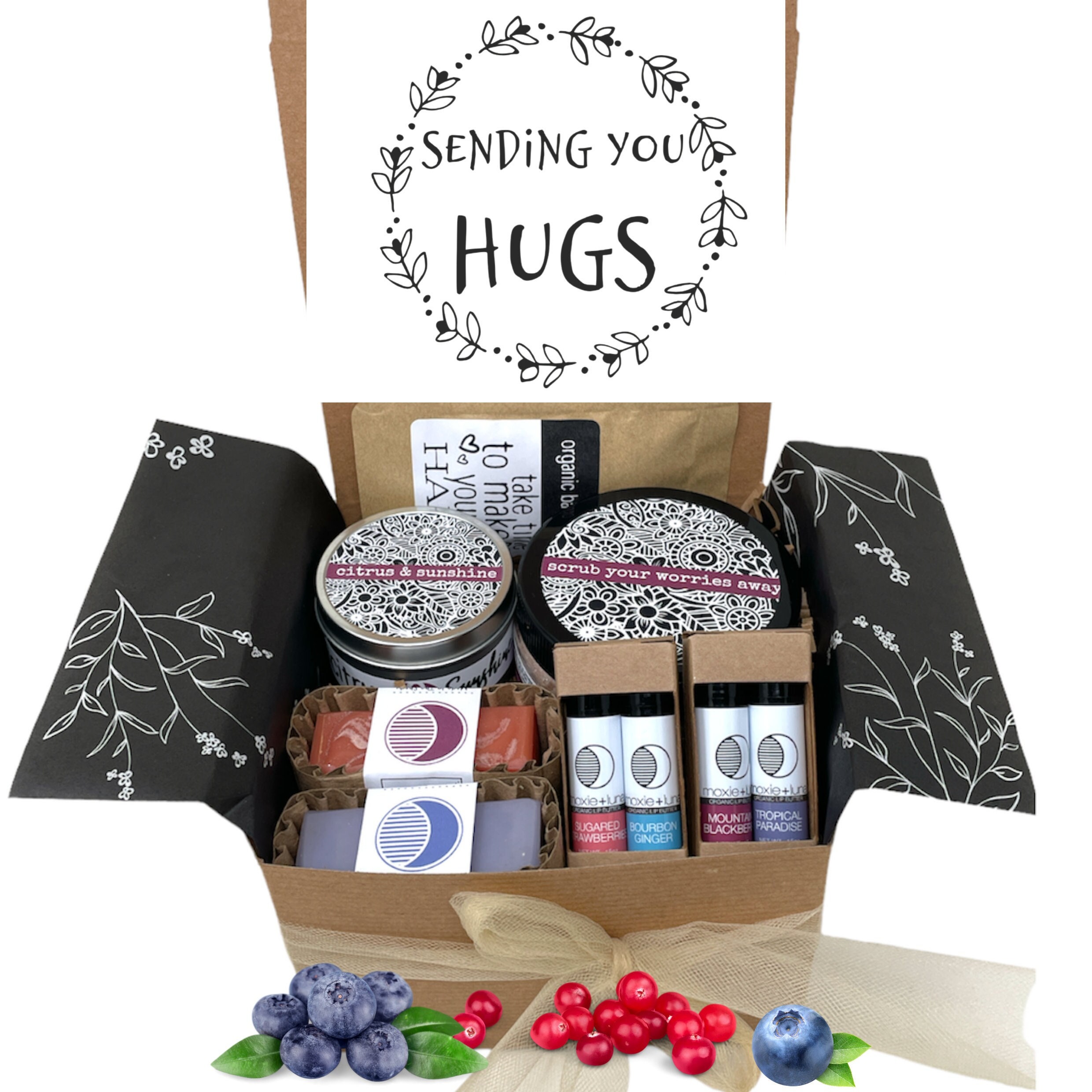 Sending A Hug, Thinking of You Gift, Self Care Gift Box, Care Package for  Her , Cheer up Gift, Care Package, Cozy Gift Box, Recovery Gift 